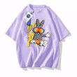 画像8: Damier checkered pattern rabbit round neck short sleeve T-shirt 　 ユニセックス男女兼用ダミエラビット半袖 Tシャツ (8)