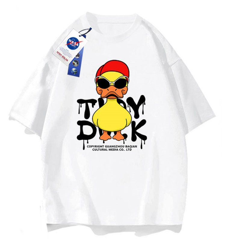 画像2: bad donald duck t-shirt round neck short sleeve T-shirt 　 ユニセックス男女兼用バッドドナルドダック半袖 Tシャツ (2)