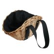 画像5: Woman  Fan-shaped tote basket bag 扇型トート籠 かごバッグ 手提げ 籐バッグ カゴバッグ ナチュラル (5)
