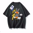 画像6: Damier checkered pattern rabbit round neck short sleeve T-shirt 　 ユニセックス男女兼用ダミエラビット半袖 Tシャツ (6)