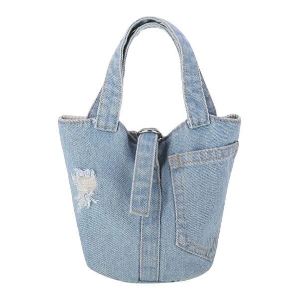 画像1: 23 Y2K Vintage Denim Remake PC tote shoulder bag デニム リメイク PCトートショルダーバッグ (1)