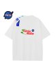 画像2: NASA MATE logo simple t-shirt round neck short sleeve T-shirt 　 ユニセックス男女兼用NASAナサメイトシンプルレターロゴ半袖 Tシャツ (2)