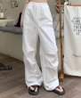 画像5: high-waisted parachute pants cargo pants   ハイウエストパラシュートパンツ カーゴ パンツ  (5)