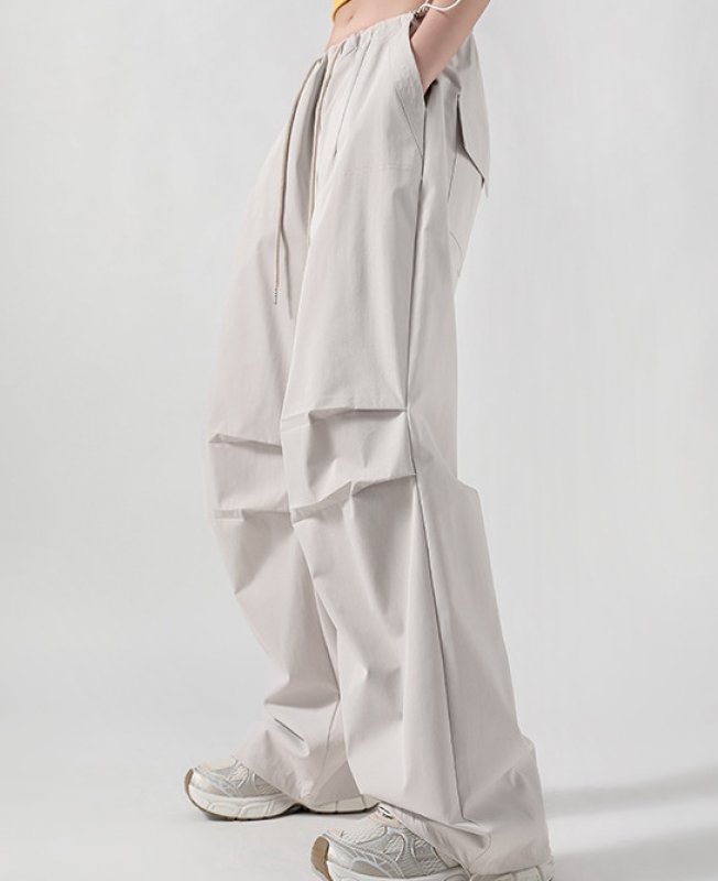 画像7: high-waisted parachute pants cargo pants   ハイウエストパラシュートパンツ カーゴ パンツ  (7)