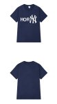 画像4: letter printed  round neck short sleeve T-shirt 　 ユニセックス男女兼用NYロゴラウンドネック半袖 Tシャツ (4)