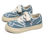 画像2:  Unisex fringe canvas lace up sneakers  Shoes ユニセックス  厚底 キャンバスフリンジスニーカー シューズ サイズ39~44 (2)