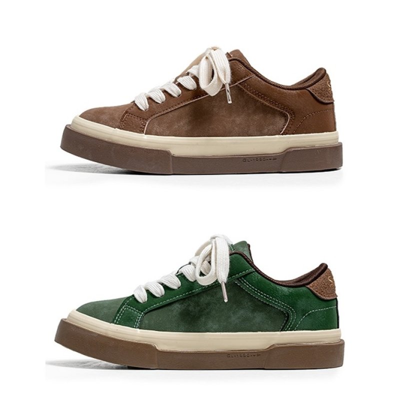 画像4:  Unisex Maillard lace up sneakers  Shoes ユニセックス レザースエード調レースアップスニーカー シューズ サイズ39~44 (4)