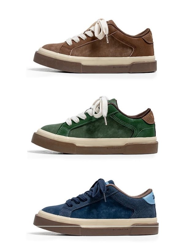 画像5:  Unisex Maillard lace up sneakers  Shoes ユニセックス レザースエード調レースアップスニーカー シューズ サイズ39~44 (5)