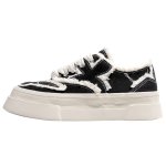 画像1:  Unisex fringe canvas lace up sneakers  Shoes ユニセックス  厚底 キャンバスフリンジスニーカー シューズ サイズ39~44 (1)