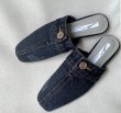 画像8: Women’s Denim distressed boat witch  scoop shoes Half Slippers flat pumps shoes 　デニムダメージフラットハーフパンプスサンダルミュールシューズ (8)