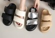 画像6: Velcro bread flip-flops casual cake sandals slippers　ユニセックス厚底ベルクロスポンジケーキダウンサンダルスリッパ (6)