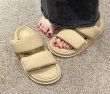 画像5: Velcro bread flip-flops casual cake sandals slippers　ユニセックス厚底ベルクロスポンジケーキダウンサンダルスリッパ (5)