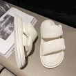 画像7: Velcro bread flip-flops casual cake sandals slippers　ユニセックス厚底ベルクロスポンジケーキダウンサンダルスリッパ (7)