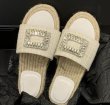 画像11: Rhinestone Fisherman espadrilles sandals slippers　ラインストーン付きエスパドリーユフラットサンダルスリッパ (11)