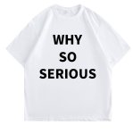 画像2: why so serious logo round neck short sleeve T-shirt 　 ユニセックス男女兼用why so serious レターロゴラウンドネック半袖 Tシャツ (2)