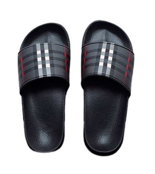 画像2: 24 British Nova Check Flat Sandals Slide Slipper ユニセックス男女兼用 ノバチェック柄 フリップフロップサンダルシャワーサンダル ビーチサンダル　 (2)