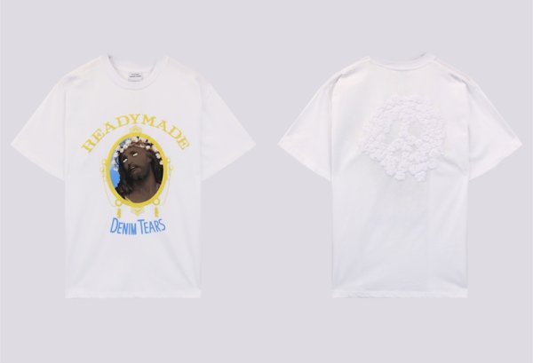 画像7: ready made jesus sprint round neck short sleeve T-shirt 　 ユニセックス男女兼用ready madeジーザスキリストプリント ラウンドネック半袖 Tシャツ (7)