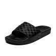 画像1: 24 Demier Check Design Flat Sandals Slide Slipper ユニセックス男女兼用 ブラック　ダミエチェック　デザイン フリップフロップサンダルシャワーサンダル ビーチサンダル　 (1)