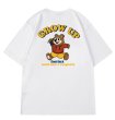 画像2: GROW UP×Bear round neck short sleeve T-shirt 　 ユニセックス男女兼用GROW UP×ベア熊プリントラウンドネック半袖 Tシャツ (2)