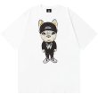画像2: hip hop bulldog round neck short sleeve T-shirt 　 ユニセックス男女兼用ヒップホップブルドッグラウンドネック半袖 Tシャツ (2)