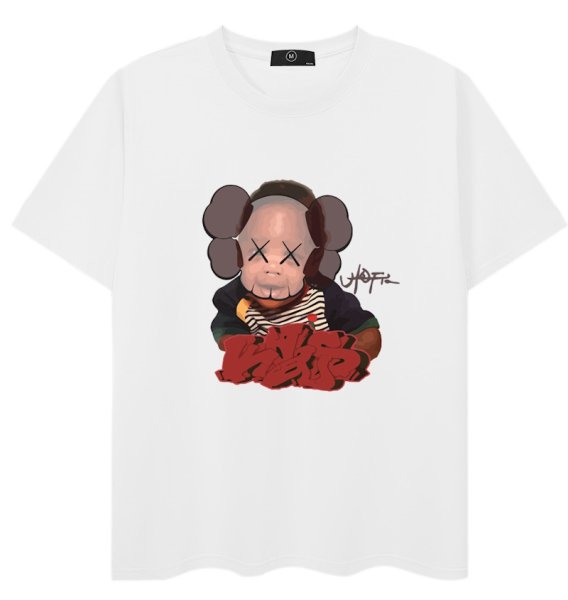 画像1: Travis Scott UTOPIA X KAWS TEE round neck short sleeve T-shirt 　 ユニセックス男女兼用カウズkawsプリントラウンドネック半袖 Tシャツ (1)