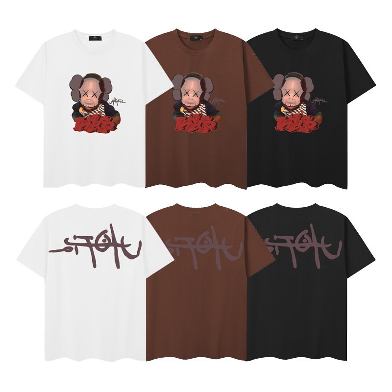 画像4: Travis Scott UTOPIA X KAWS TEE round neck short sleeve T-shirt   ユニセックス男女兼用カウズkawsプリントラウンドネック半袖 Tシャツ (4)