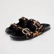 画像5: Platform leopard print belt buckle flat sandals sandals slippers　ユニセックス男女兼用レオパードヒョウ柄フラットマーチンサンダルスリッパ (5)