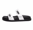 画像8: metal lock buckle double-strap casual thick-soled Flat Sandals  Slipper ユニセックス男女兼用 メタルロックバックルダブルストラップサンダル スリッパ (8)