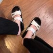 画像7: metal lock buckle double-strap casual thick-soled Flat Sandals  Slipper ユニセックス男女兼用 メタルロックバックルダブルストラップサンダル スリッパ (7)