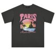 画像3: Hawaiian beach＆ Paris printround neck short sleeve T-shirt 　 ユニセックス男女兼用ハワイアンビーチ&パリプリントラウンドネック半袖 Tシャツ (3)