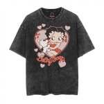 画像10: 24 BettyBoop doll T-shirt Vintage black short-sleeved　ベティ・ブープ ベティちゃん プリント ヴィンテージ加工 ブラック ラウンドネック 半袖Tシャツ (10)