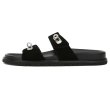 画像1: metal lock buckle double-strap casual thick-soled Flat Sandals  Slipper ユニセックス男女兼用 メタルロックバックルダブルストラップサンダル スリッパ (1)