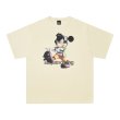 画像1: dj mickey mouse round neck short sleeve T-shirt 　 ユニセックス男女兼用DJミッキーマウスミッキープリントラウンドネック半袖 Tシャツ (1)