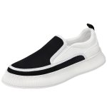 画像1:  Unisex canvas slip-on sneaker shoes 　ユニセックス  厚底 キャンバスバイカラースリッポンスニーカー シューズ サイズ39~44 (1)