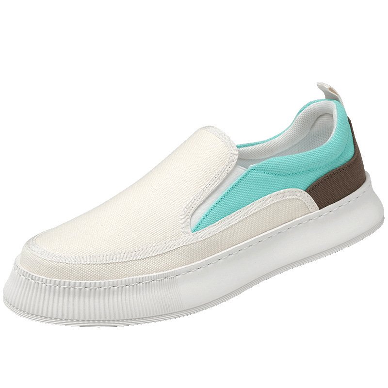 画像2:  Unisex canvas slip-on sneaker shoes 　ユニセックス  厚底 キャンバスバイカラースリッポンスニーカー シューズ サイズ39~44 (2)