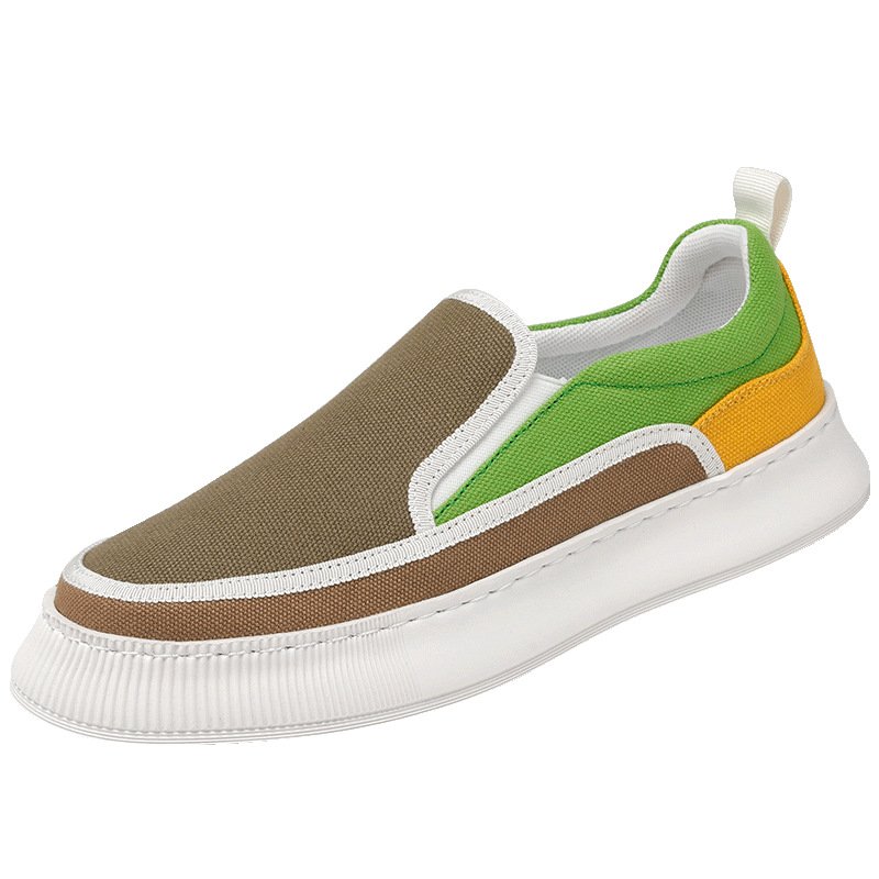 画像3:  Unisex canvas slip-on sneaker shoes 　ユニセックス  厚底 キャンバスバイカラースリッポンスニーカー シューズ サイズ39~44 (3)