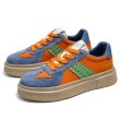 画像3:  Unisex Color-matching leather lace-up sneakers shoes 　ユニセックス カラーマッチングレザーレースアップスニーカー シューズ サイズ39~44 (3)