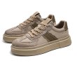 画像4:  Unisex Color-matching leather lace-up sneakers shoes 　ユニセックス カラーマッチングレザーレースアップスニーカー シューズ サイズ39~44 (4)