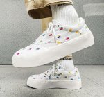 画像9: Vulcanized Rag Canvas Lace-up Sneakers Low Top Sneakers ユニセックス男女兼用キャンバスフリンジローカット スニーカー レースアップ シューズ (9)