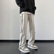 画像2: 24 Unisex Size Zip Oversized Work Pants ユニセックス サイドジッパーオーバー サイズ ワークパンツ  男女兼用  (2)