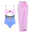 画像5: Capella One-piece Swimsuit & Skirt 2 Piece Set sexy ladies swimwear オリエンタル 3ブロック ワンピース スウィムウェア スウィムスーツ バンドゥ 水着 (5)