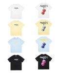 画像5: dice cherry print round neck short sleeve T-shirt 　 ユニセックス男女兼用ダイスチェリープリントラウンドネック半袖 Tシャツ (5)
