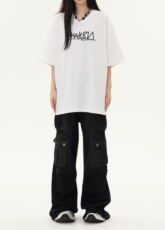 画像12: dice cherry print round neck short sleeve T-shirt 　 ユニセックス男女兼用ダイスチェリープリントラウンドネック半袖 Tシャツ (12)