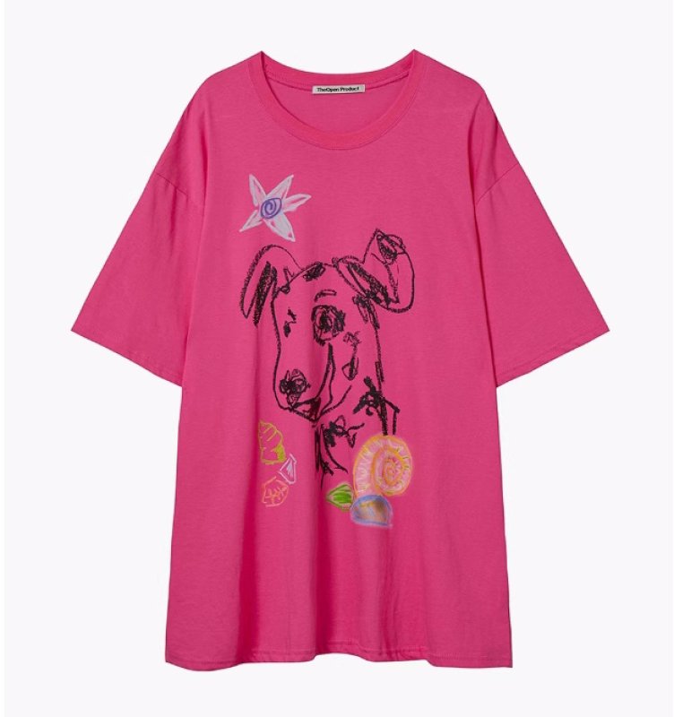 画像3: DOG drawing short sleeve T-shirt　ドッグ101匹わんちゃんダルメシアンプリント  ラウンドネック 半袖Tシャツ (3)