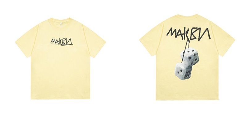 画像7: dice cherry print round neck short sleeve T-shirt 　 ユニセックス男女兼用ダイスチェリープリントラウンドネック半袖 Tシャツ (7)