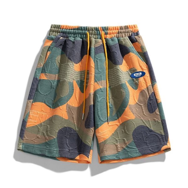 画像1: New Unisex Camouflage Sweat Shorts Half Pant ユニセックス 男女兼用 迷彩柄 カモフラージュ スウェット ハーフ ショート パンツ (1)