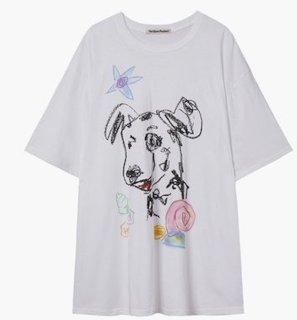 DOG drawing short sleeve T-shirt ドッグ101匹わんちゃんダルメシアン