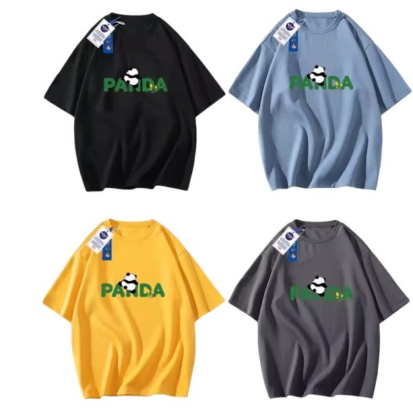 画像1: 24 Panda Design Logo T-shirt　ユニセックス　男女兼用　パンダ　デザイン プリント　ロゴ　Tシャツ (1)
