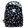 画像1: Lifewor fashion street trend large-capacity travel backpack  shoulder  bag  ユニセックス男女兼用ブルドッグプリントモノグラムバックパック ショルダーリュック トートショルダー バッグ　 (1)