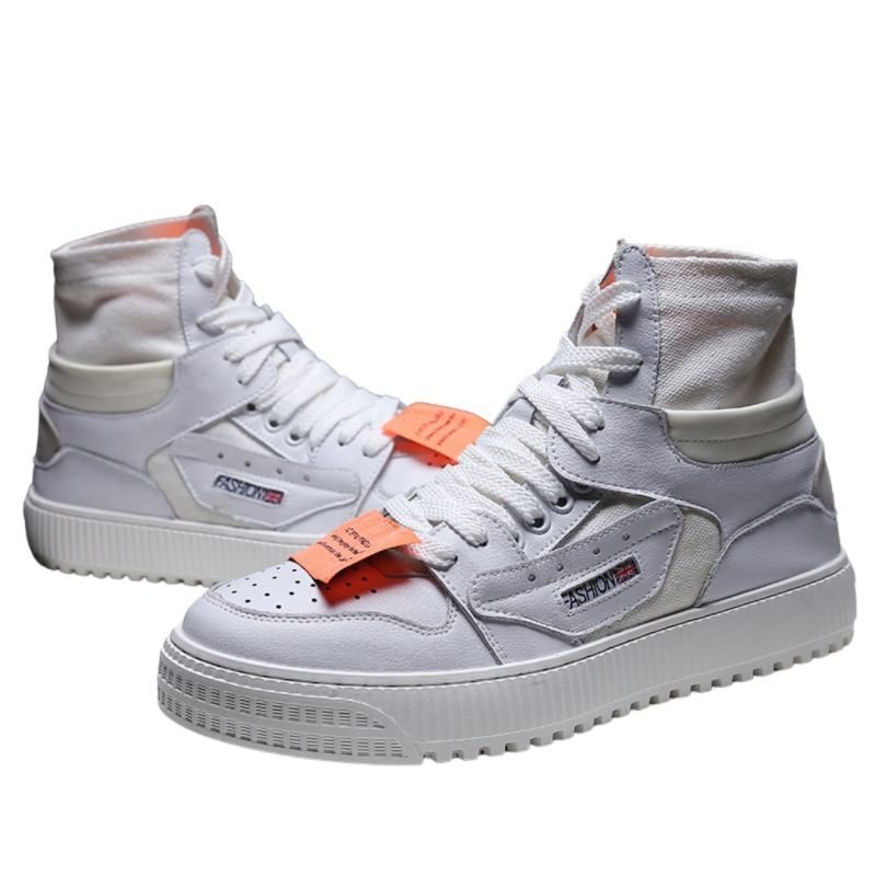 画像1: Off Court 3.0 High Cut Top Label Lace-up Sneakers  ハイカット ラベル付き レザー スニーカー レースアップ シューズ (1)